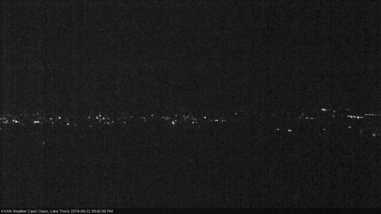 Lake Travis webcam, September 22, 2019 8:45 PM CT