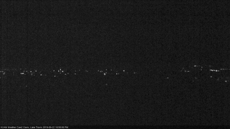 Lake Travis webcam, September 22, 2019 10:00 PM CT
