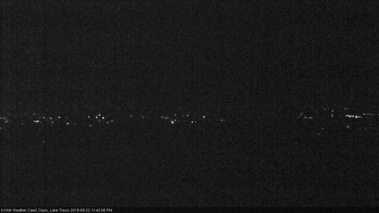 Lake Travis webcam, September 22, 2019 10:45 PM CT