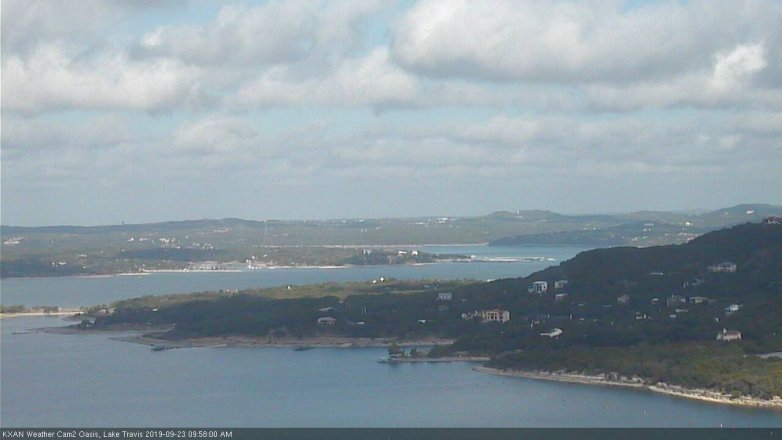 Lake Travis webcam, September 23, 2019 9:00 AM CT