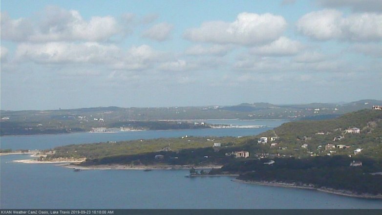 Lake Travis webcam, September 23, 2019 9:20 AM CT