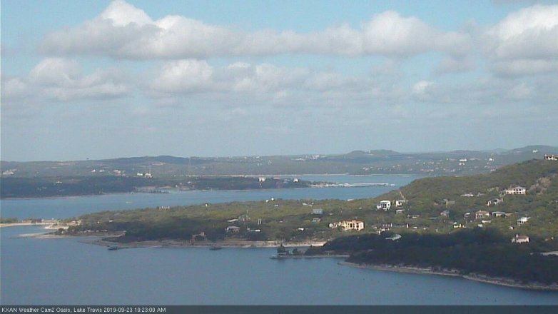 Lake Travis webcam, September 23, 2019 9:25 AM CT