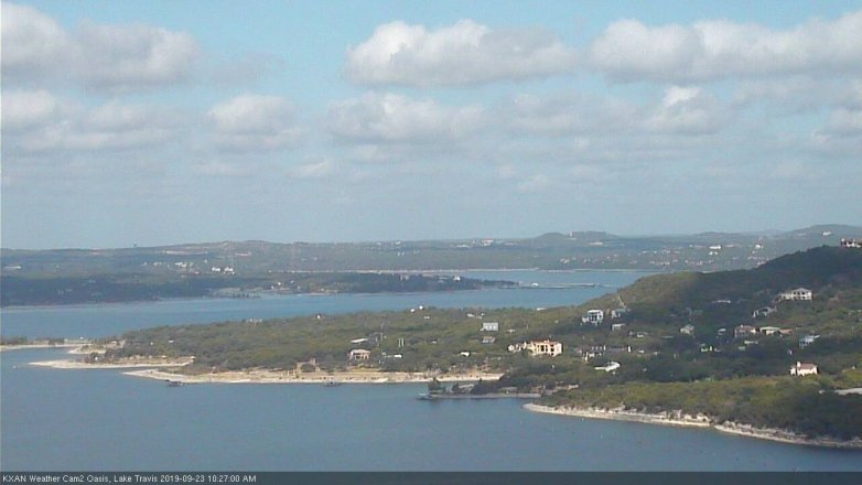 Lake Travis webcam, September 23, 2019 9:30 AM CT
