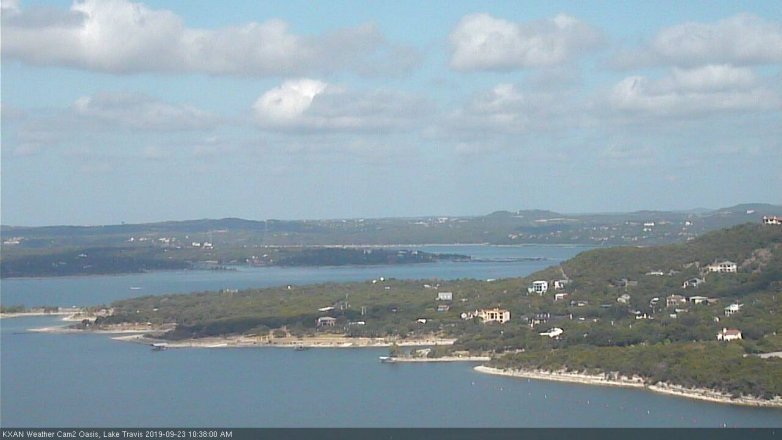 Lake Travis webcam, September 23, 2019 9:40 AM CT