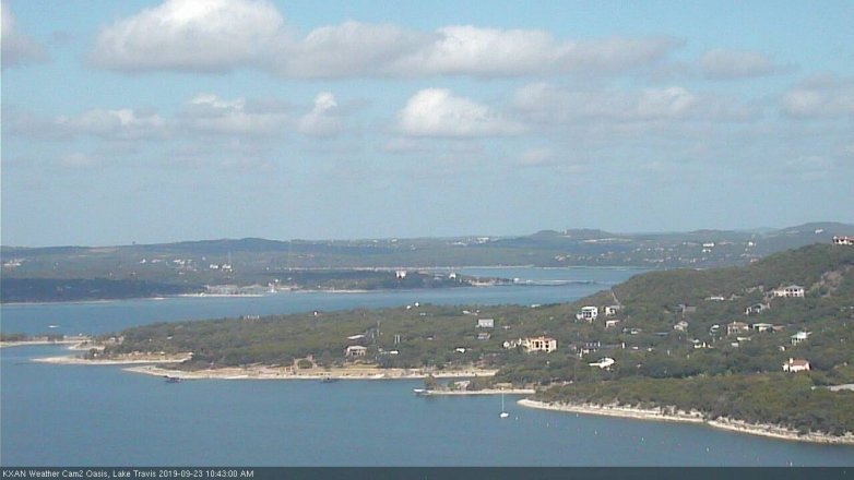 Lake Travis webcam, September 23, 2019 9:45 AM CT
