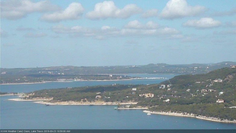 Lake Travis webcam, September 23, 2019 10:00 AM CT