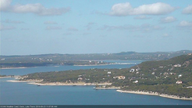 Lake Travis webcam, September 23, 2019 10:10 AM CT