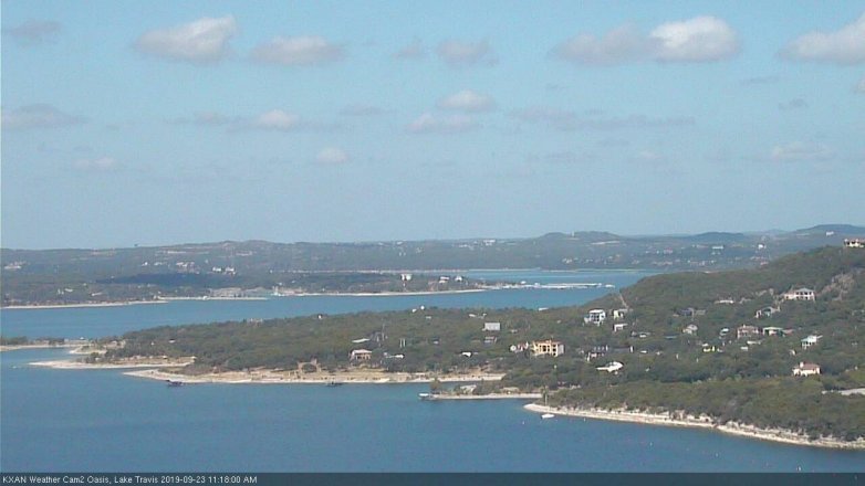 Lake Travis webcam, September 23, 2019 10:20 AM CT