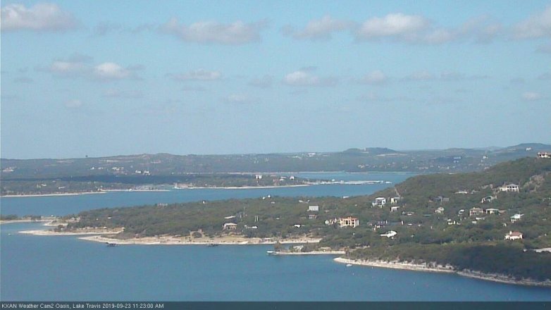 Lake Travis webcam, September 23, 2019 10:25 AM CT