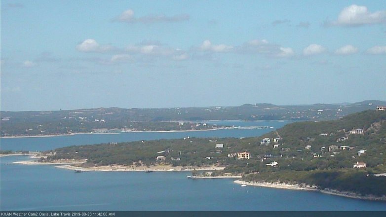 Lake Travis webcam, September 23, 2019 10:45 AM CT