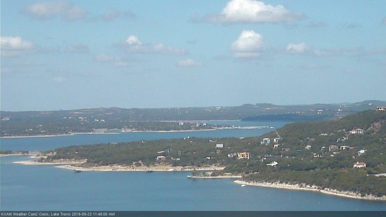 Lake Travis webcam, September 23, 2019 10:50 AM CT