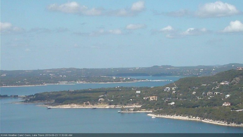 Lake Travis webcam, September 23, 2019 10:55 AM CT