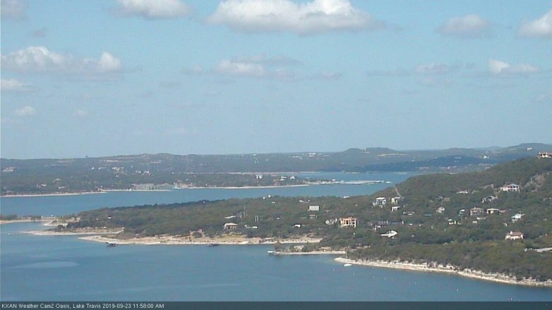 Lake Travis webcam, September 23, 2019 11:00 AM CT
