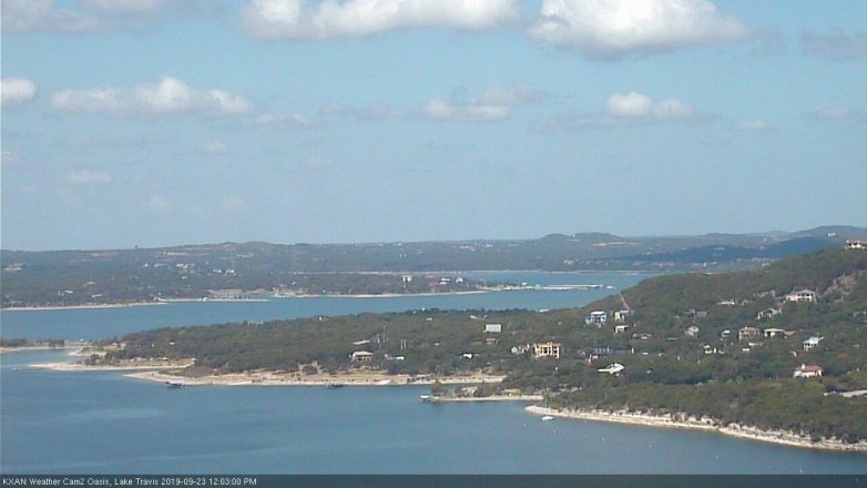Lake Travis webcam, September 23, 2019 11:05 AM CT