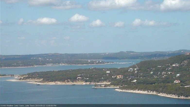 Lake Travis webcam, September 23, 2019 11:10 AM CT