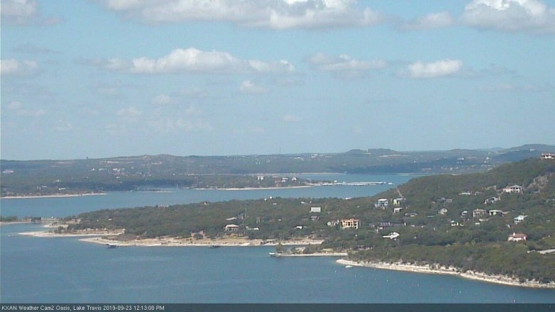 Lake Travis webcam, September 23, 2019 11:15 AM CT