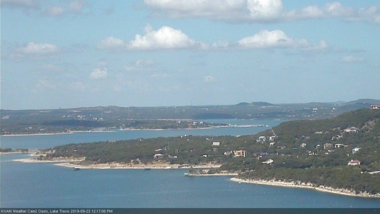 Lake Travis webcam, September 23, 2019 11:20 AM CT
