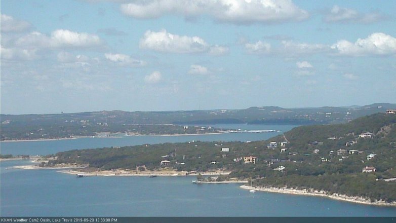 Lake Travis webcam, September 23, 2019 11:35 AM CT