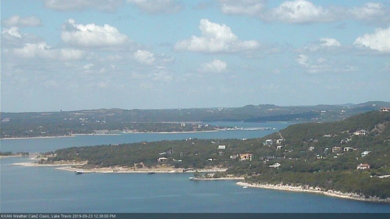 Lake Travis webcam, September 23, 2019 11:40 AM CT