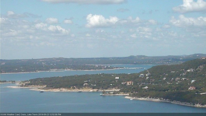 Lake Travis webcam, September 23, 2019 11:55 AM CT