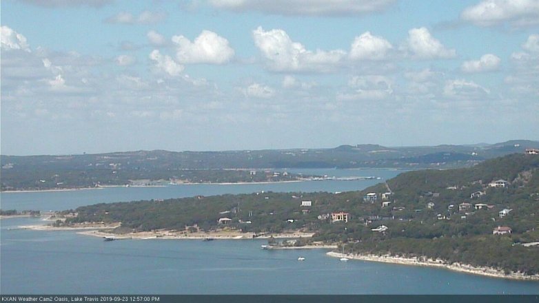 Lake Travis webcam, September 23, 2019 12:00 PM CT