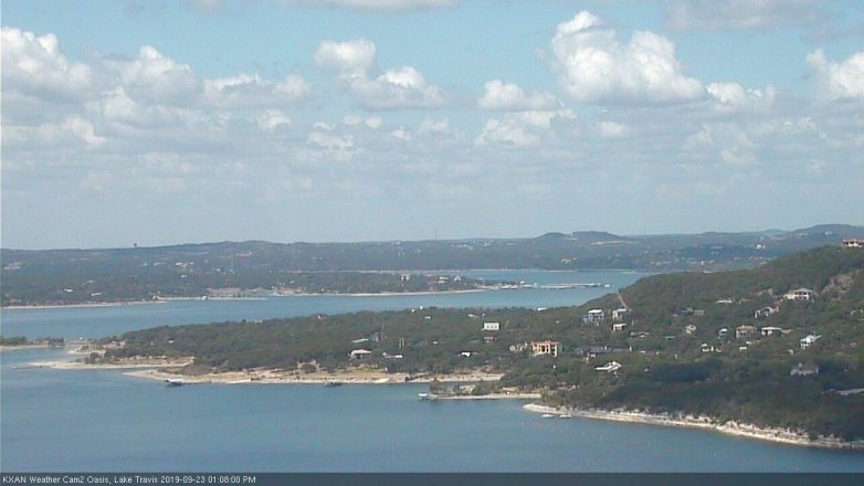 Lake Travis webcam, September 23, 2019 12:10 PM CT