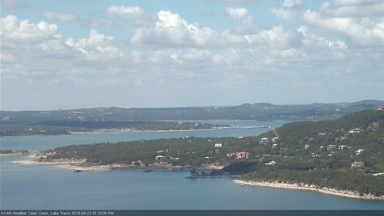 Lake Travis webcam, September 23, 2019 12:20 PM CT