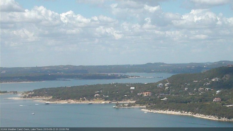 Lake Travis webcam, September 23, 2019 12:35 PM CT