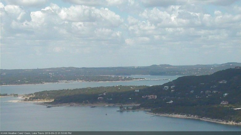 Lake Travis webcam, September 23, 2019 12:55 PM CT