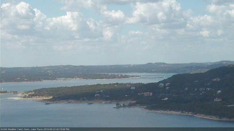 Lake Travis webcam, September 23, 2019 1:20 PM CT