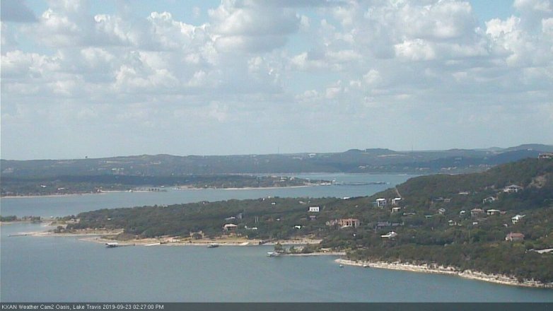 Lake Travis webcam, September 23, 2019 1:30 PM CT