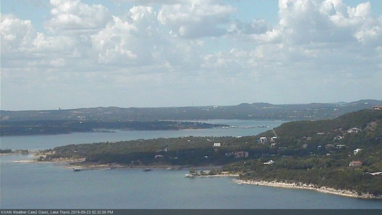Lake Travis webcam, September 23, 2019 1:35 PM CT