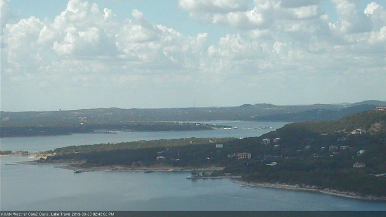 Lake Travis webcam, September 23, 2019 1:45 PM CT