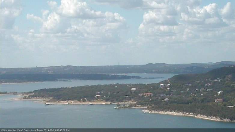 Lake Travis webcam, September 23, 2019 1:50 PM CT