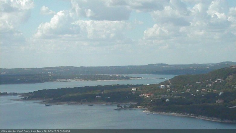 Lake Travis webcam, September 23, 2019 1:55 PM CT