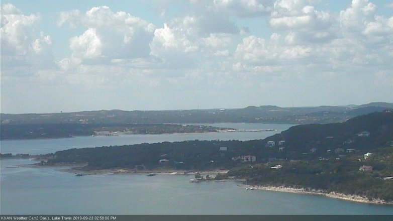 Lake Travis webcam, September 23, 2019 2:00 PM CT