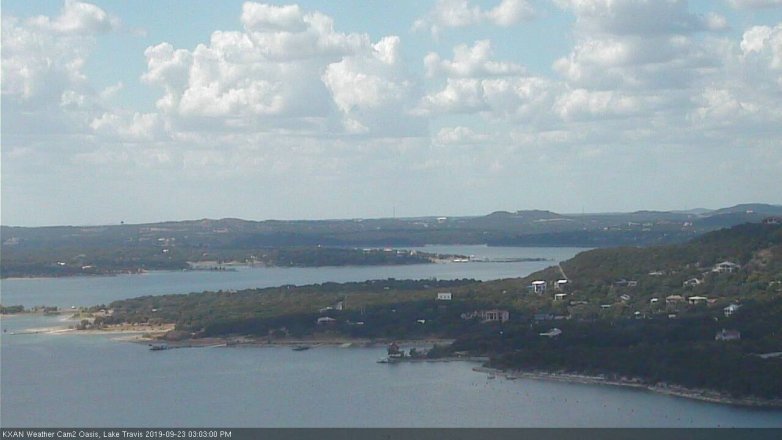 Lake Travis webcam, September 23, 2019 2:05 PM CT