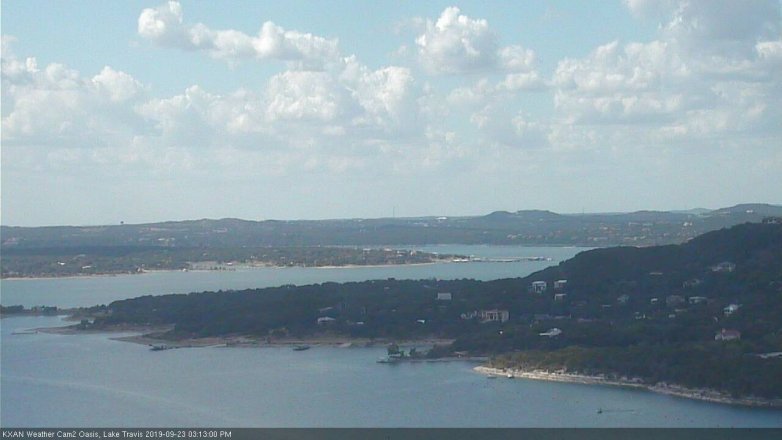 Lake Travis webcam, September 23, 2019 2:15 PM CT