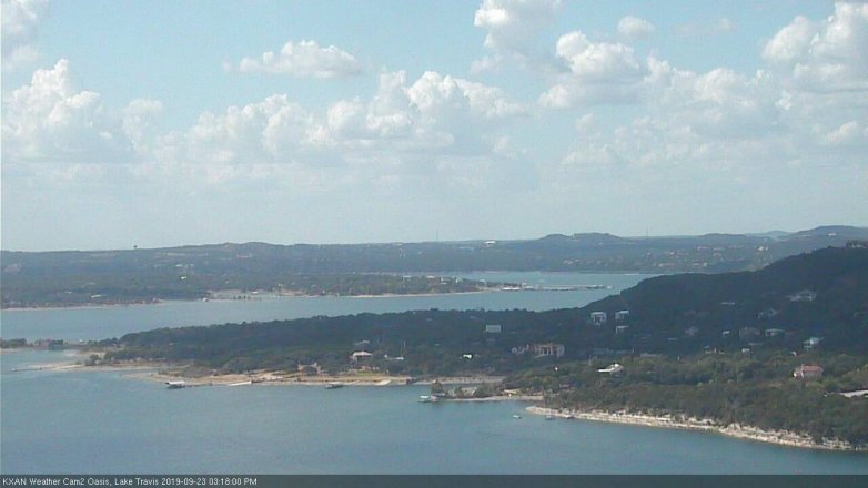 Lake Travis webcam, September 23, 2019 2:20 PM CT