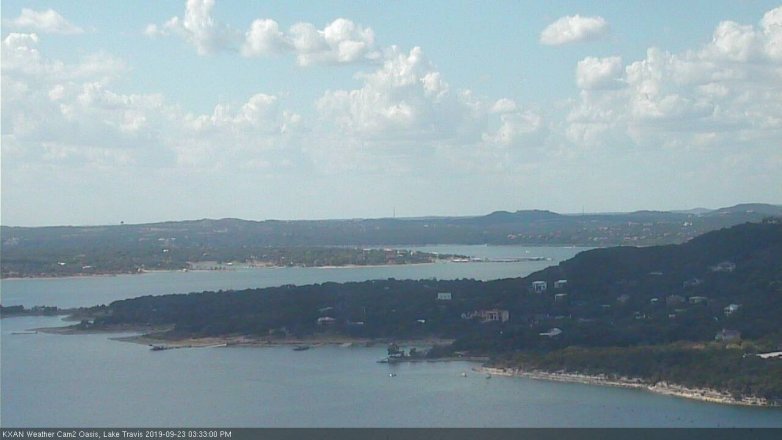Lake Travis webcam, September 23, 2019 2:35 PM CT