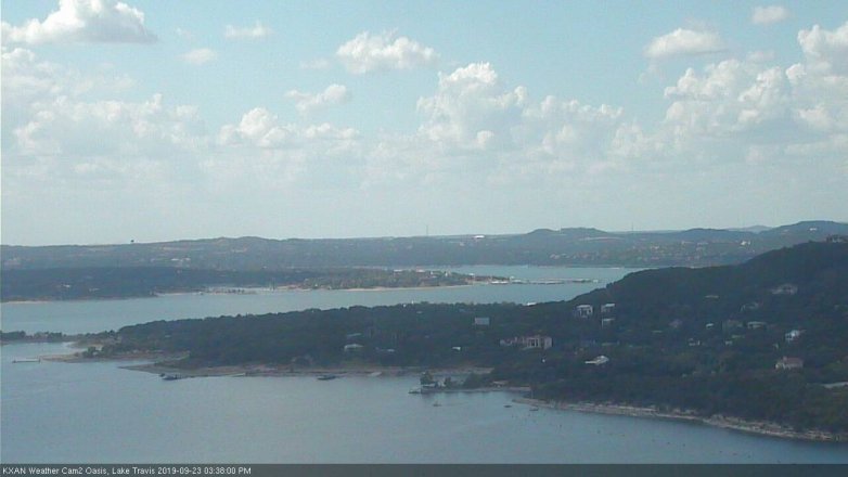 Lake Travis webcam, September 23, 2019 2:40 PM CT