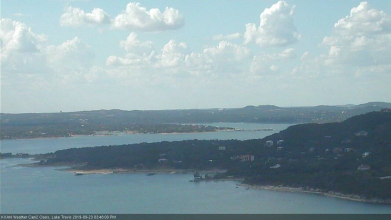 Lake Travis webcam, September 23, 2019 2:50 PM CT