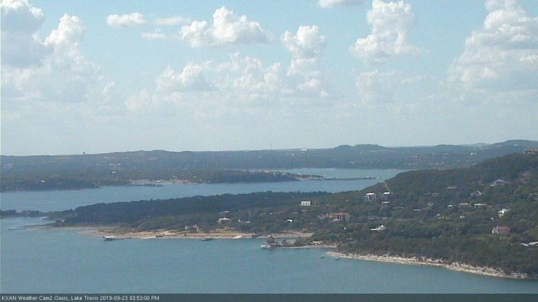 Lake Travis webcam, September 23, 2019 2:55 PM CT