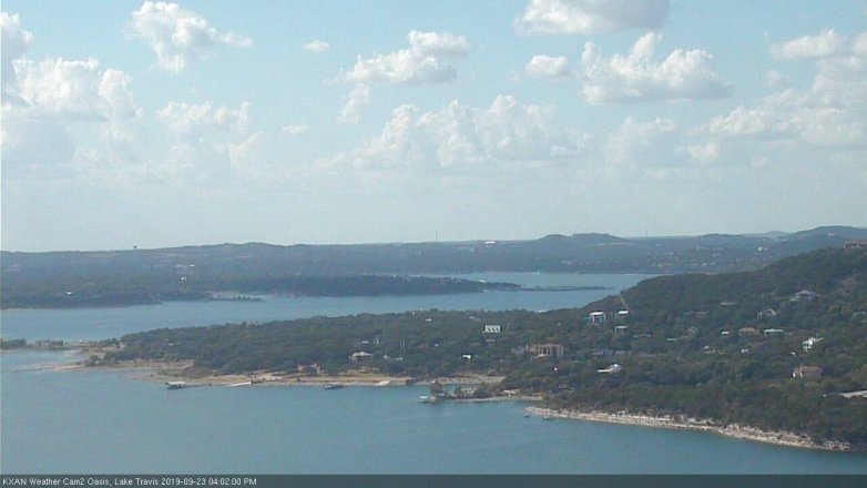 Lake Travis webcam, September 23, 2019 3:05 PM CT