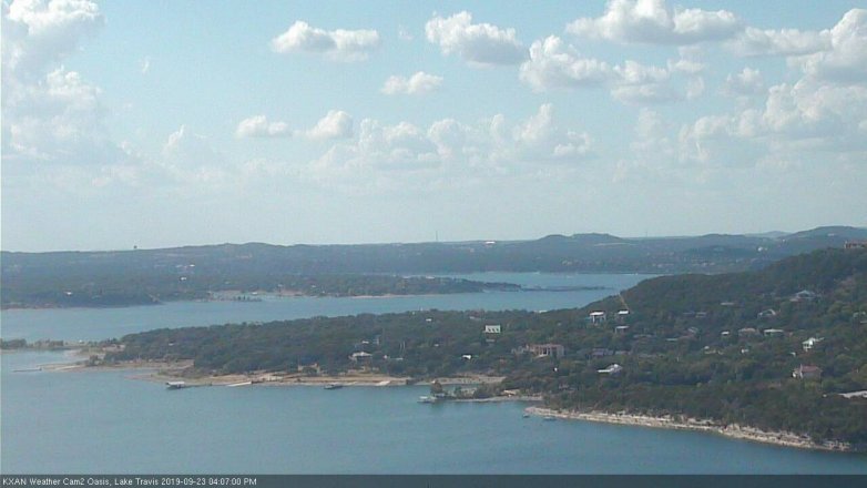 Lake Travis webcam, September 23, 2019 3:10 PM CT