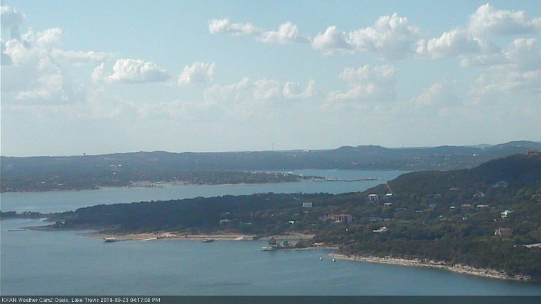 Lake Travis webcam, September 23, 2019 3:20 PM CT