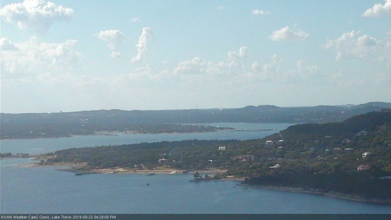 Lake Travis webcam, September 23, 2019 3:30 PM CT