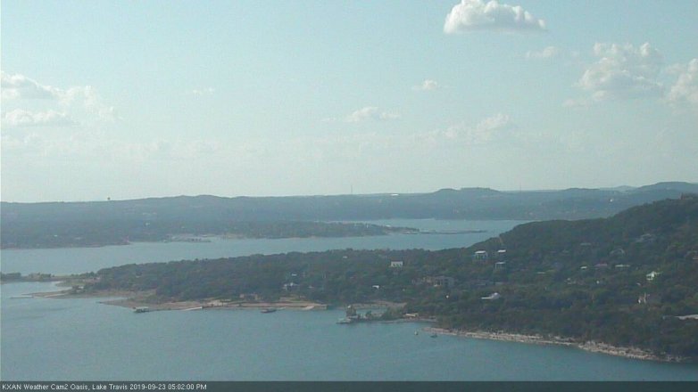 Lake Travis webcam, September 23, 2019 4:05 PM CT