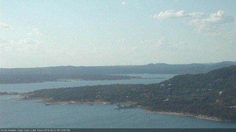 Lake Travis webcam, September 23, 2019 4:15 PM CT