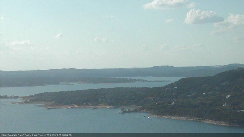 Lake Travis webcam, September 23, 2019 4:25 PM CT